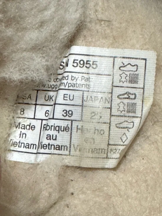 Ugg Tasman Slippers Chestnut Size 8 GUC! - Picture 9 of 10